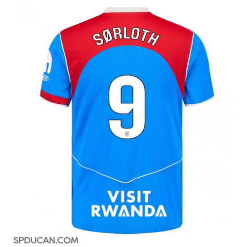 Muški Nogometni Dres Atletico Madrid Alexander Sorloth #9 Rezervni 2025-26 Kratak Rukav Muški Nogometni Dres Atletico Madrid Alexander Sorloth #9 Rezervni 2025-26 Kratak Rukav